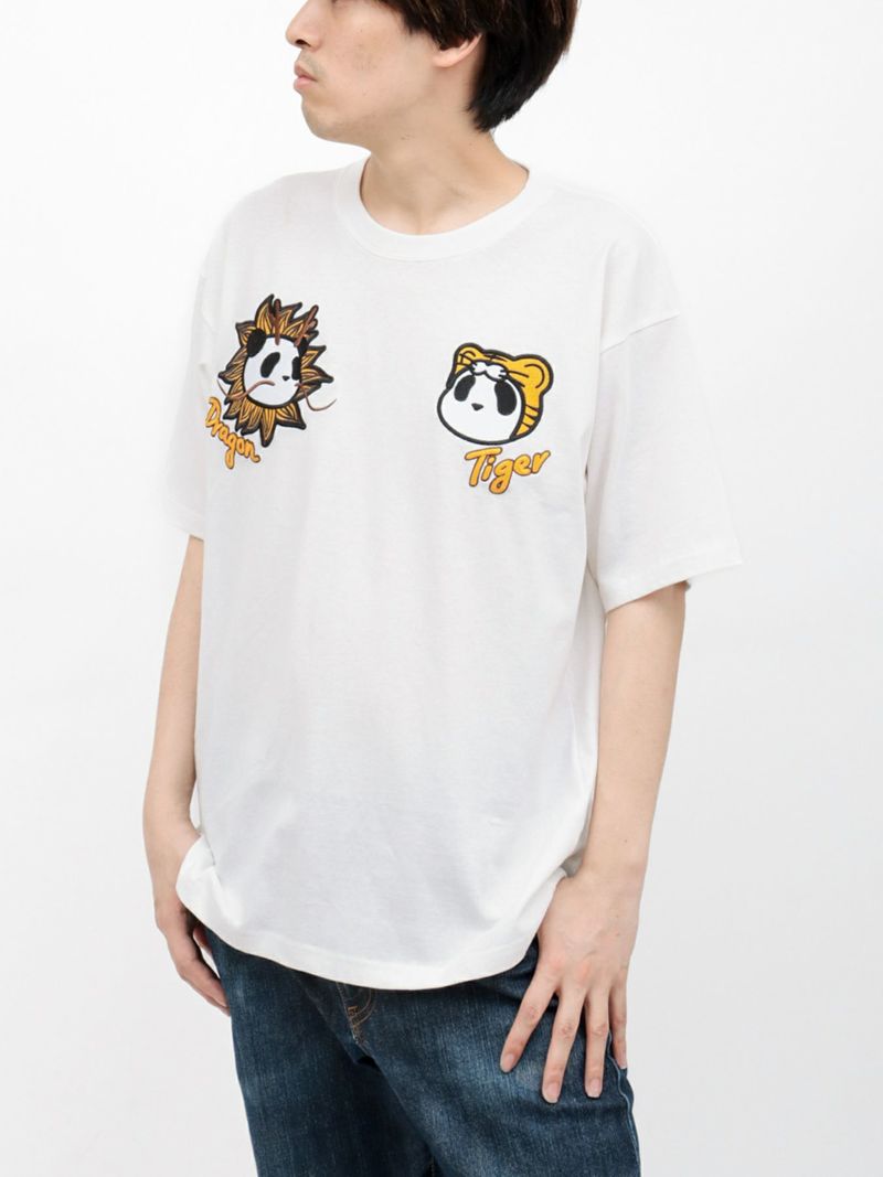 【PANDIESTA JAPAN】“なりきり龍虎パンダ”刺入りTシャツ