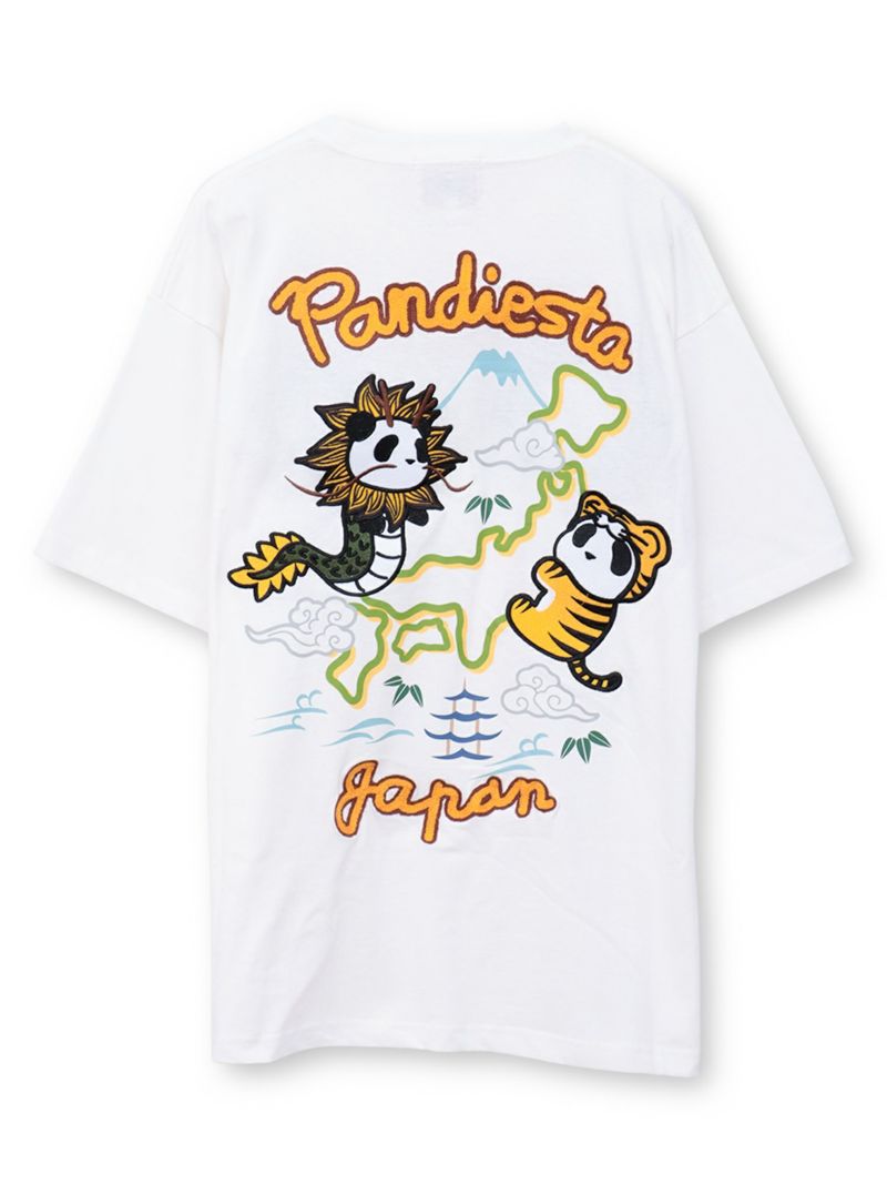 【PANDIESTA JAPAN】“なりきり龍虎パンダ”刺入りTシャツ