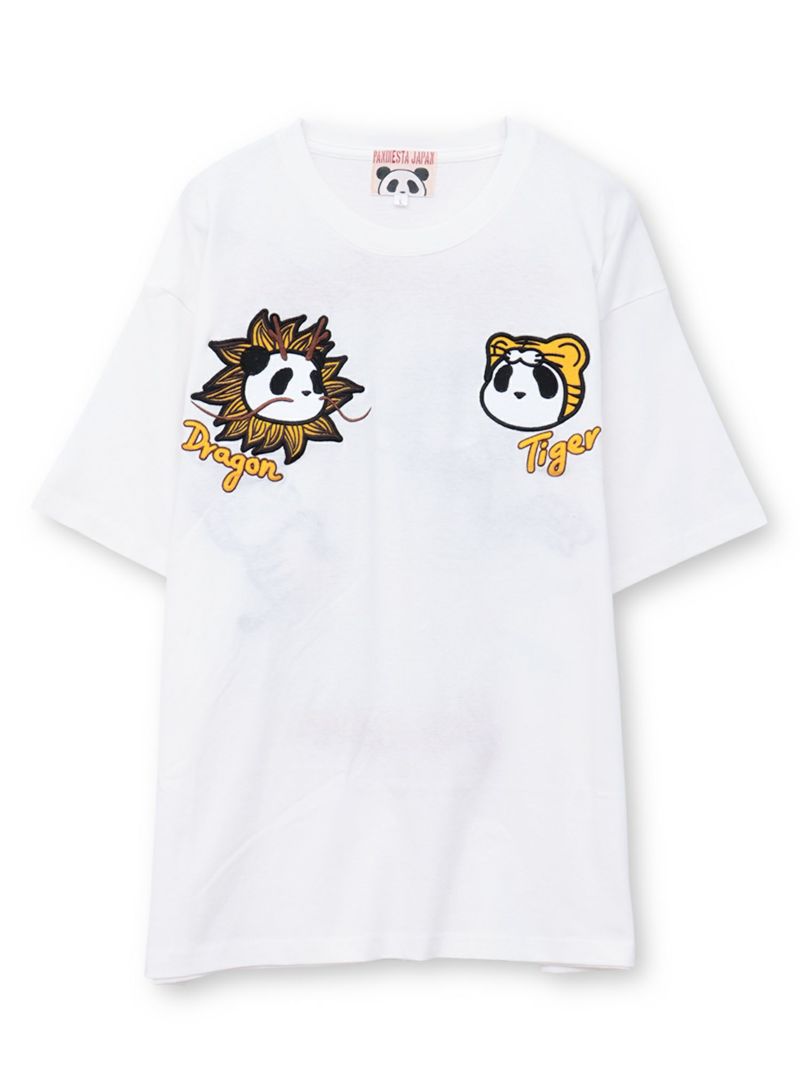 【PANDIESTA JAPAN】“なりきり龍虎パンダ”刺入りTシャツ