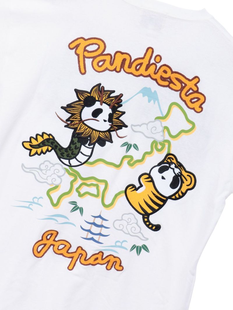 【PANDIESTA JAPAN】“なりきり龍虎パンダ”刺入りTシャツ