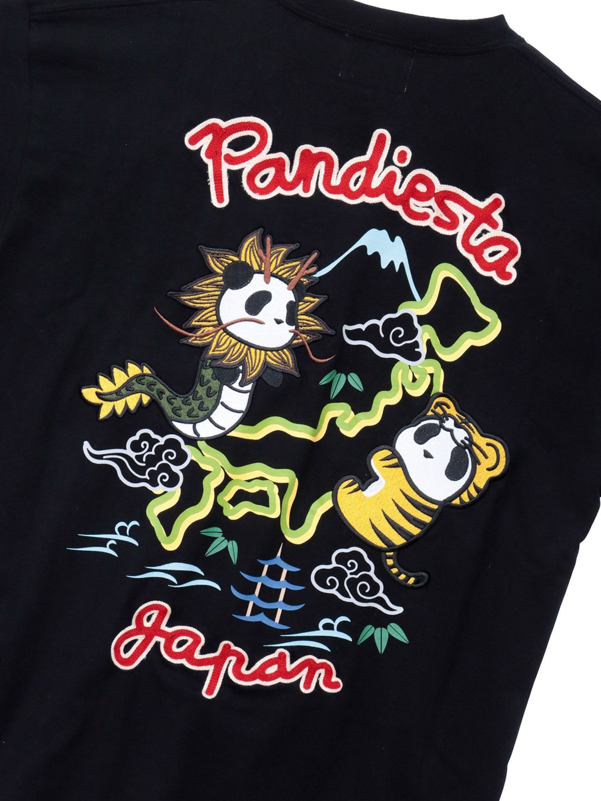 【PANDIESTA JAPAN】“なりきり龍虎パンダ”刺入りTシャツ