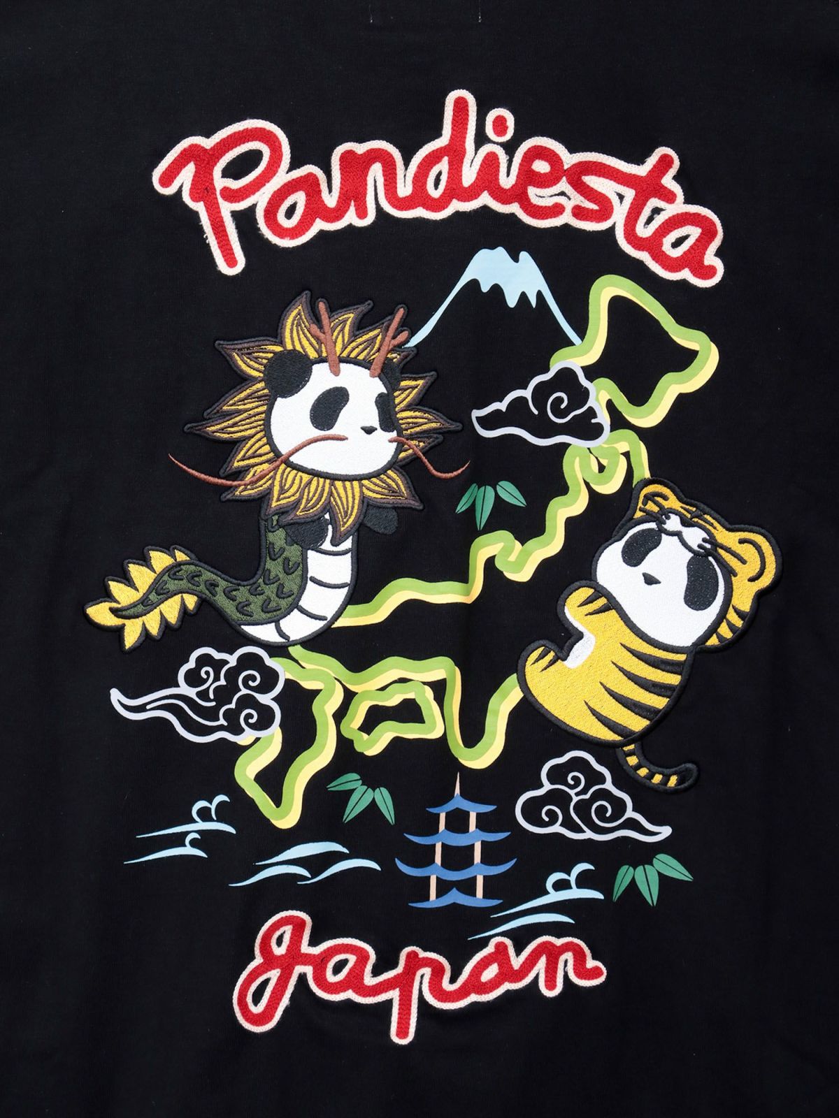 【PANDIESTA JAPAN】“なりきり龍虎パンダ”刺入りTシャツ