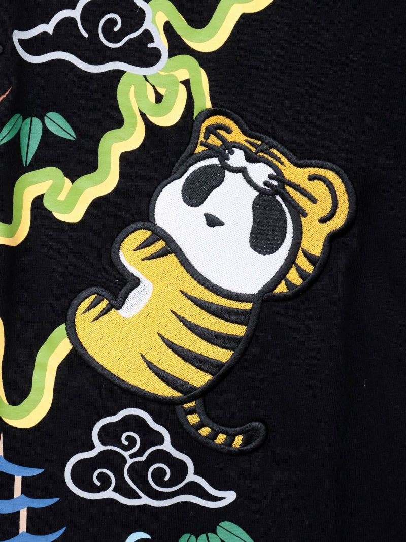 【PANDIESTA JAPAN】“なりきり龍虎パンダ”刺入りTシャツ