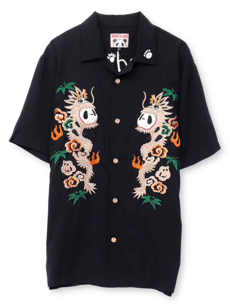 【PANDIESTA JAPAN】“パンドラゴン”総刺繍 半袖シャツ