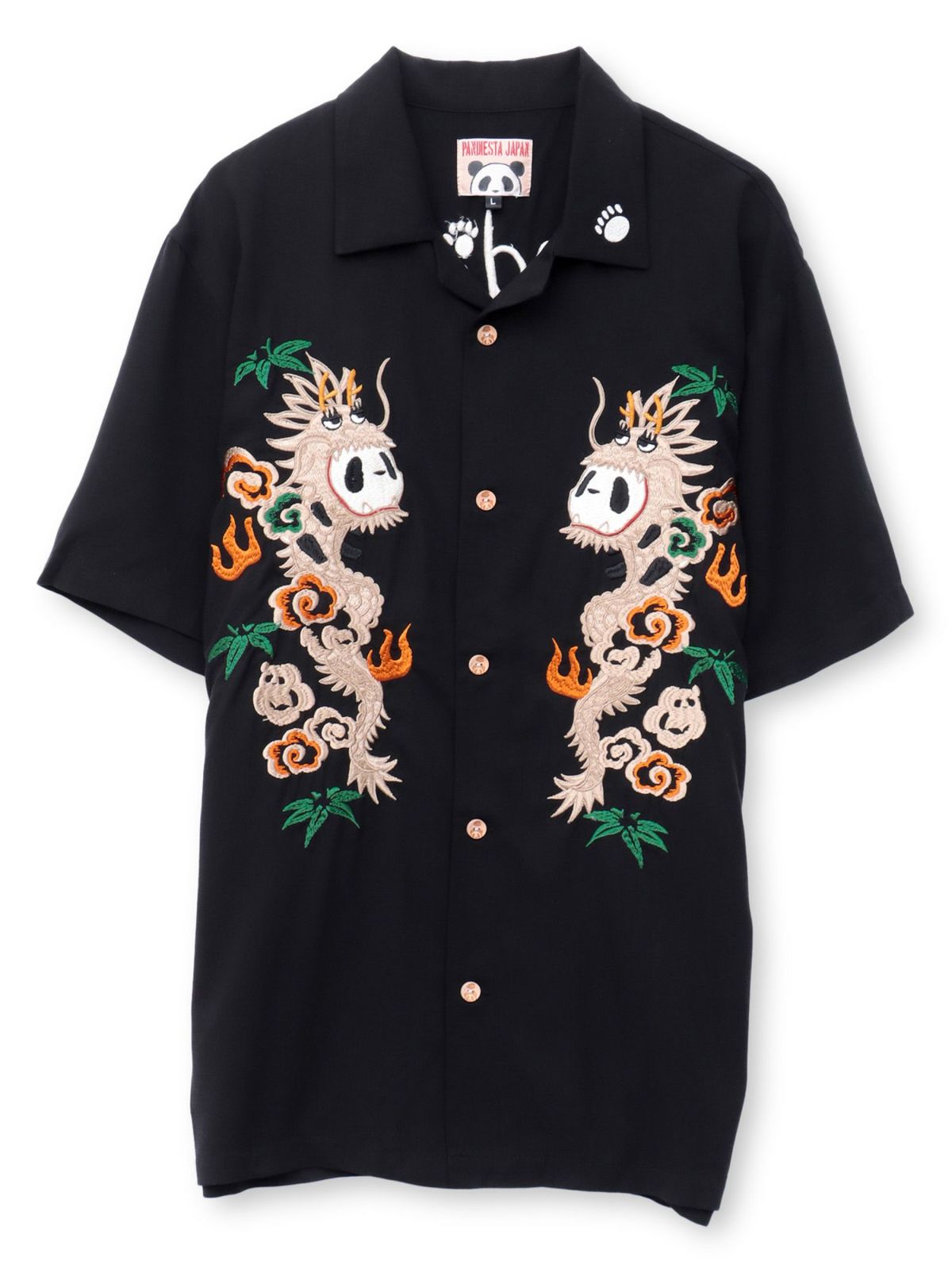 【PANDIESTA JAPAN】“パンドラゴン”総刺繍 半袖シャツ