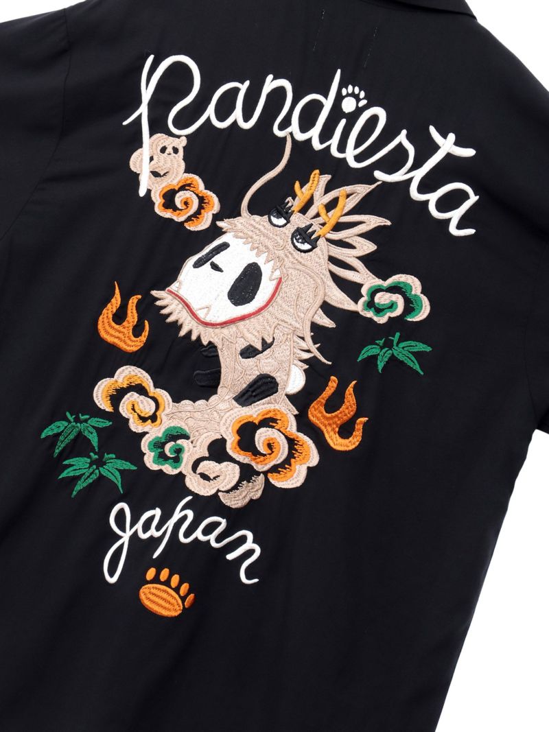 【PANDIESTA JAPAN】“パンドラゴン”総刺繍 半袖シャツ