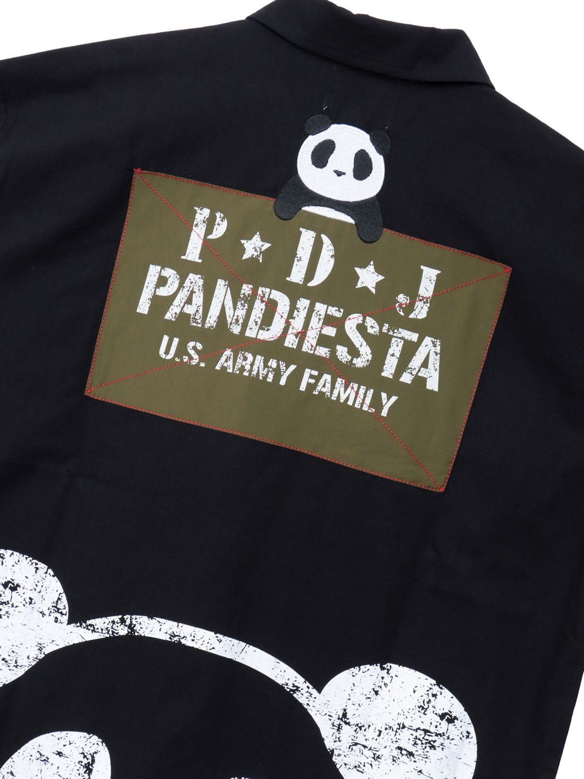 【PANDIESTA JAPAN】ナイロン切替 半袖ミリタリーシャツ