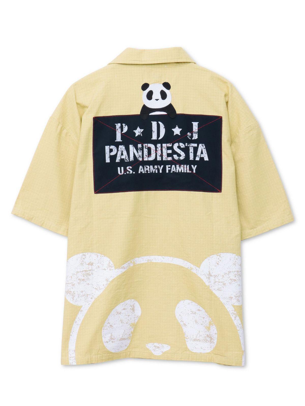 【PANDIESTA JAPAN】ナイロン切替 半袖ミリタリーシャツ