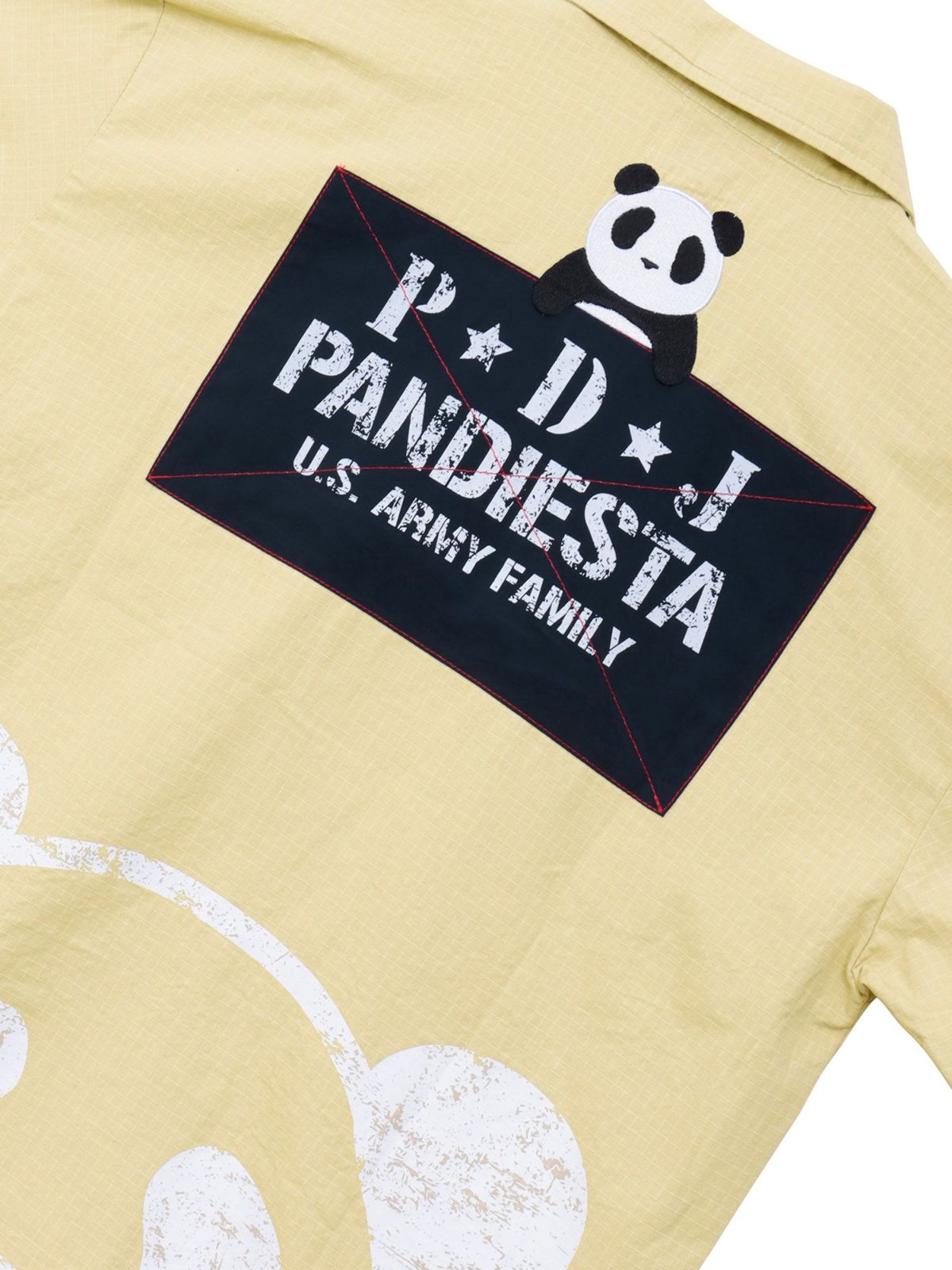 【PANDIESTA JAPAN】ナイロン切替 半袖ミリタリーシャツ