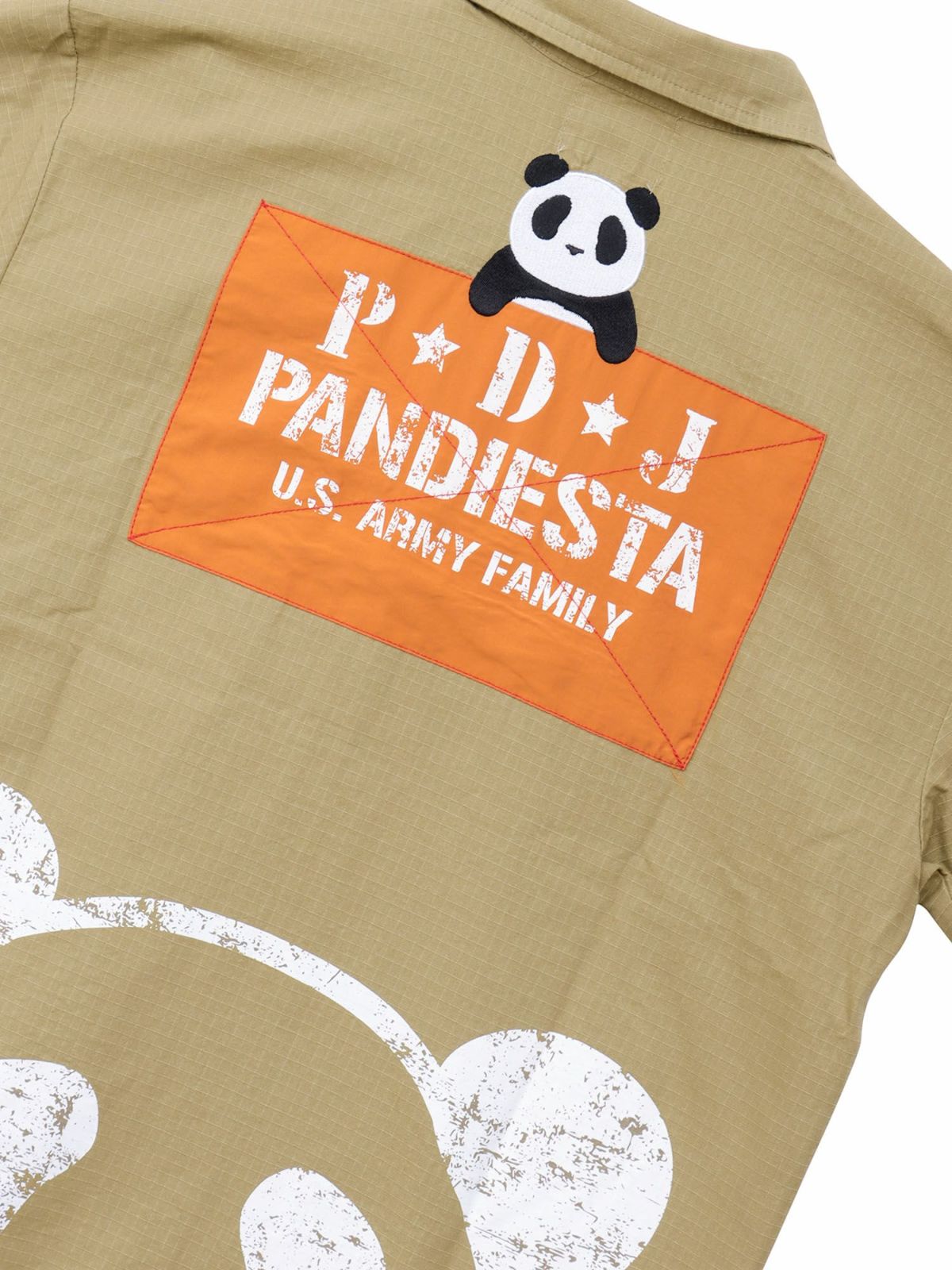 【PANDIESTA JAPAN】ナイロン切替 半袖ミリタリーシャツ