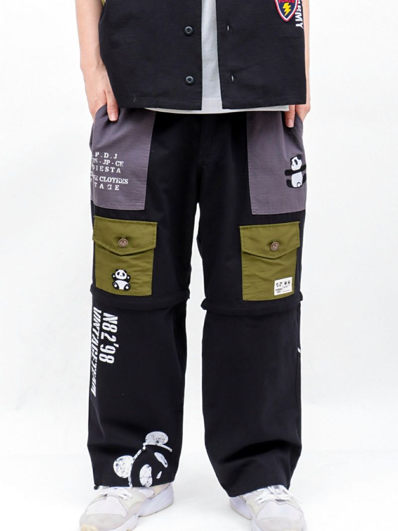 【PANDIESTA JAPAN】ナイロン切替ミリタリー2WAYパンツ