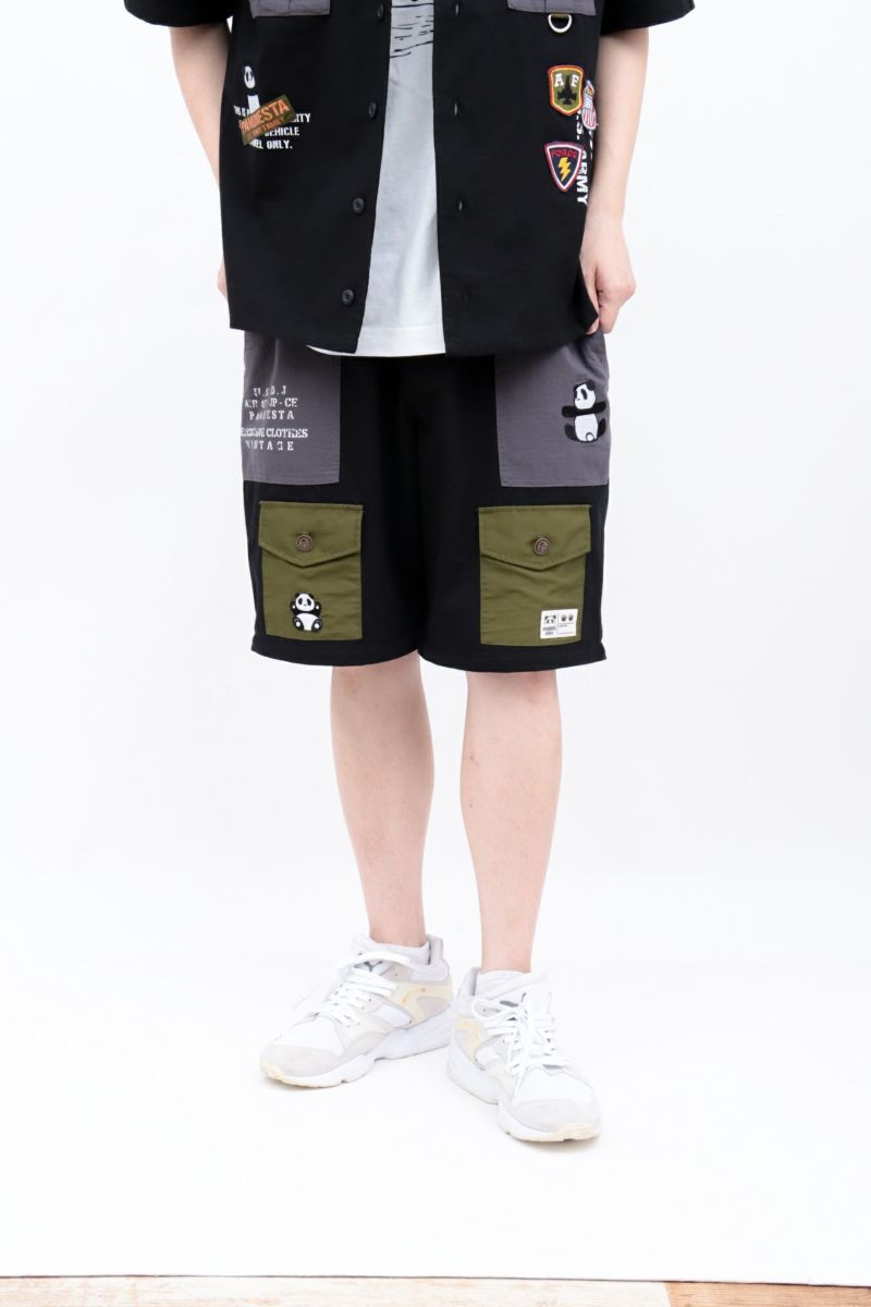 【PANDIESTA JAPAN】ナイロン切替ミリタリー2WAYパンツ