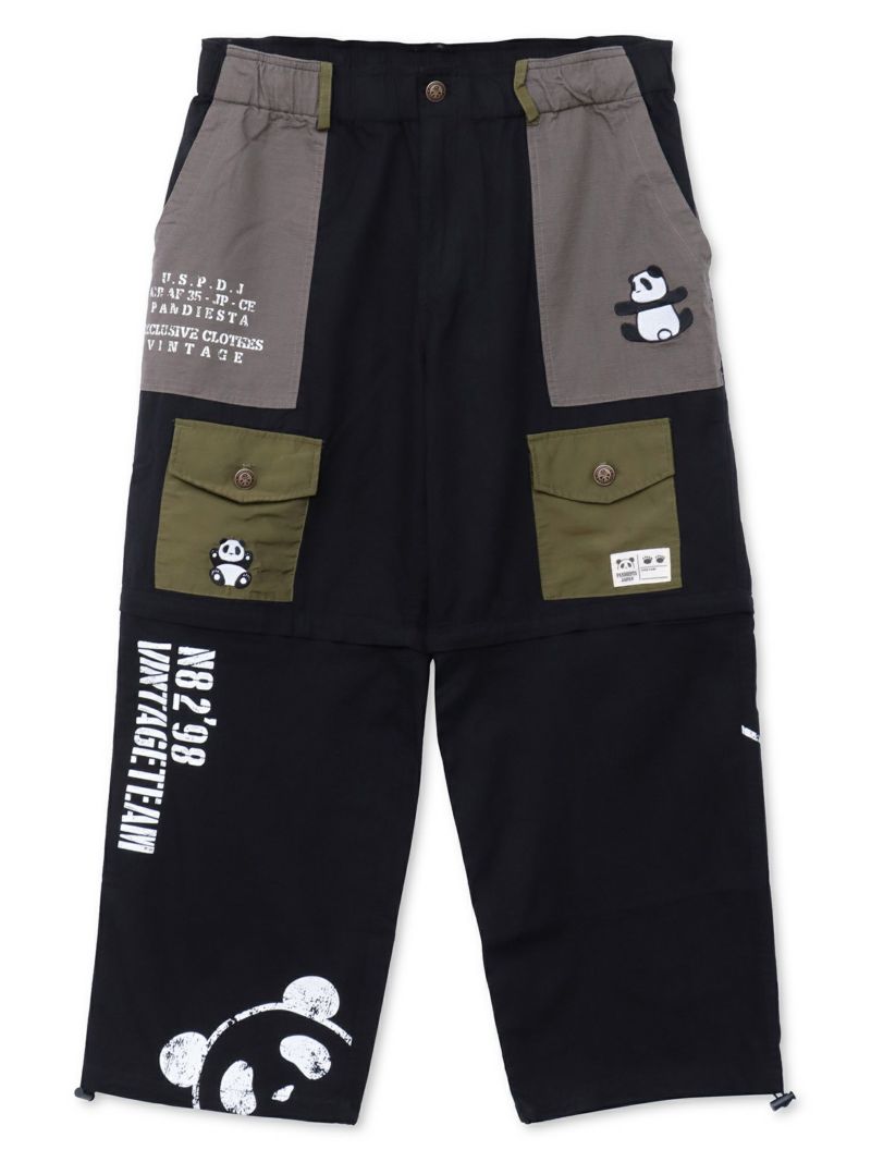【PANDIESTA JAPAN】ナイロン切替ミリタリー2WAYパンツ