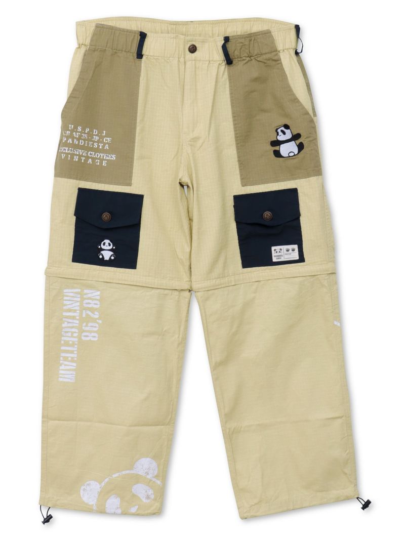 【PANDIESTA JAPAN】ナイロン切替ミリタリー2WAYパンツ