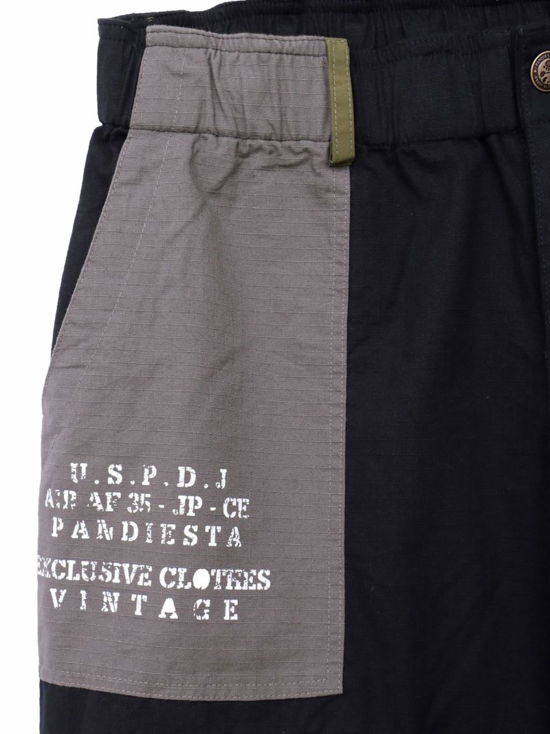 【PANDIESTA JAPAN】ナイロン切替ミリタリー2WAYパンツ