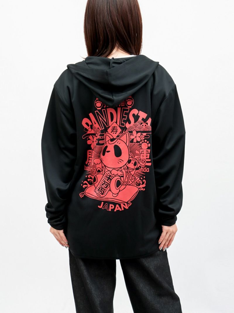 【PANDIESTA JAPAN】“招き熊猫”DRYメッシュ素材ZIPパーカー
