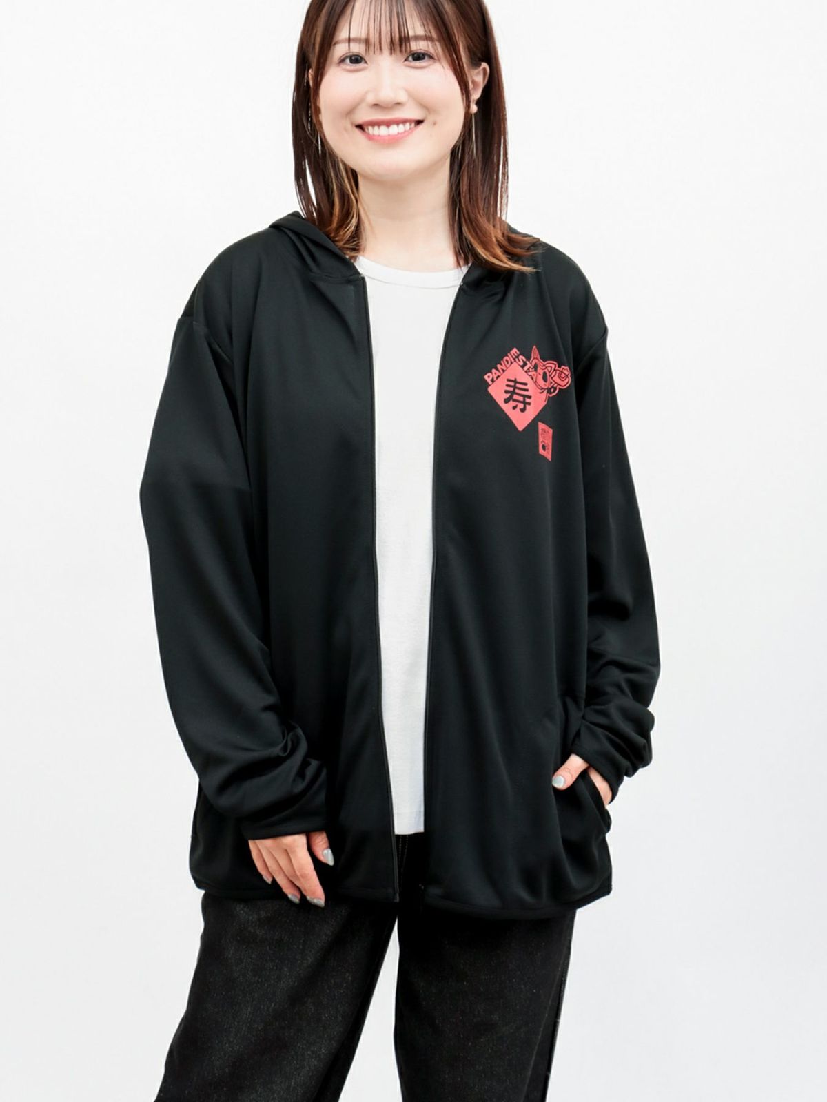 【PANDIESTA JAPAN】“招き熊猫”DRYメッシュ素材ZIPパーカー