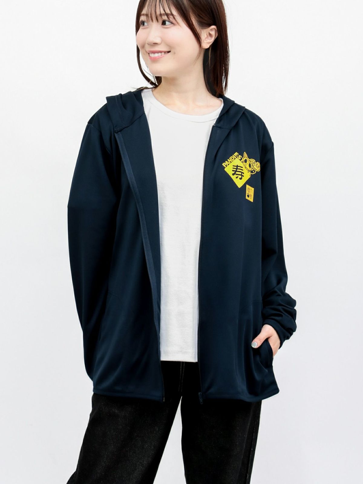 【PANDIESTA JAPAN】“招き熊猫”DRYメッシュ素材ZIPパーカー