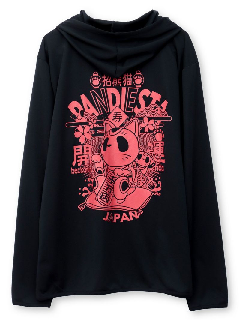 【PANDIESTA JAPAN】“招き熊猫”DRYメッシュ素材ZIPパーカー