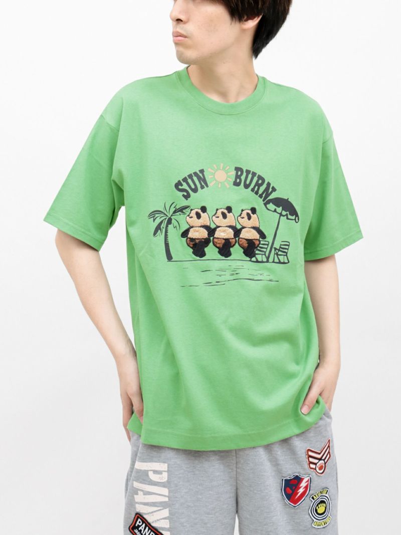 【PANDIESTA JAPAN】“日焼けパンダ”刺入りTシャツ