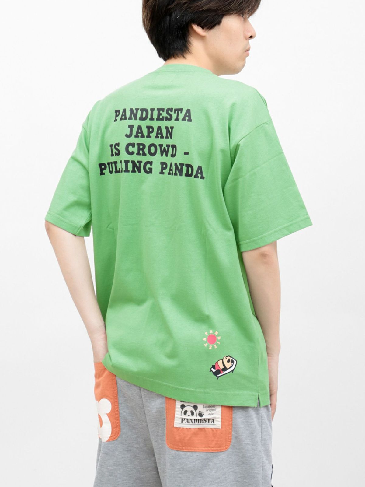 【PANDIESTA JAPAN】“日焼けパンダ”刺入りTシャツ
