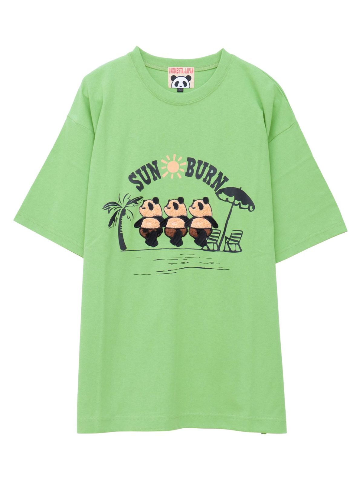 【PANDIESTA JAPAN】“日焼けパンダ”刺入りTシャツ