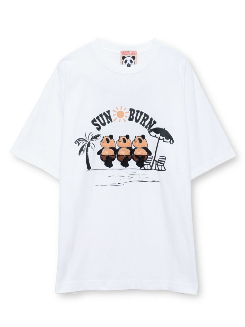 【PANDIESTA JAPAN】“日焼けパンダ”刺入りTシャツ
