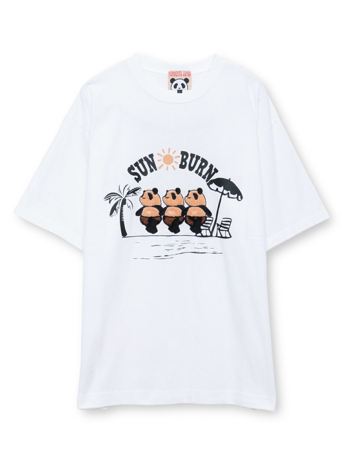 【PANDIESTA JAPAN】“日焼けパンダ”刺入りTシャツ
