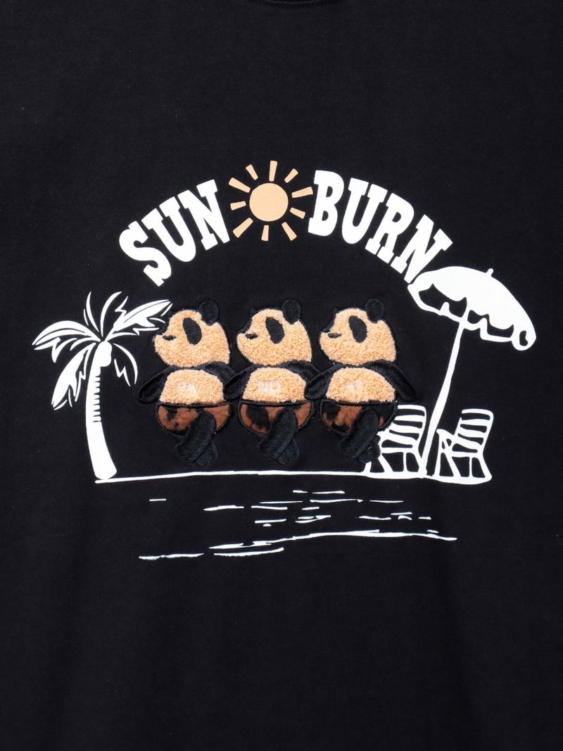 【PANDIESTA JAPAN】“日焼けパンダ”刺入りTシャツ