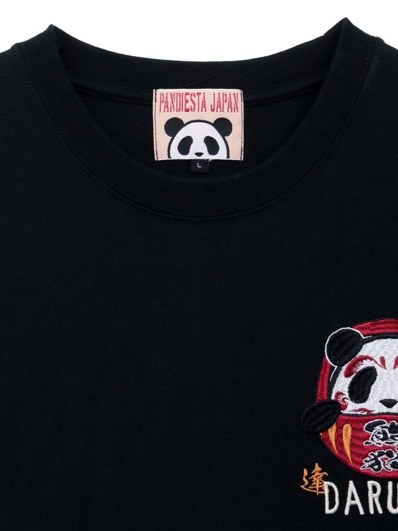 【PANDIESTA JAPAN】“熊猫大吉だるま”刺入りTシャツ