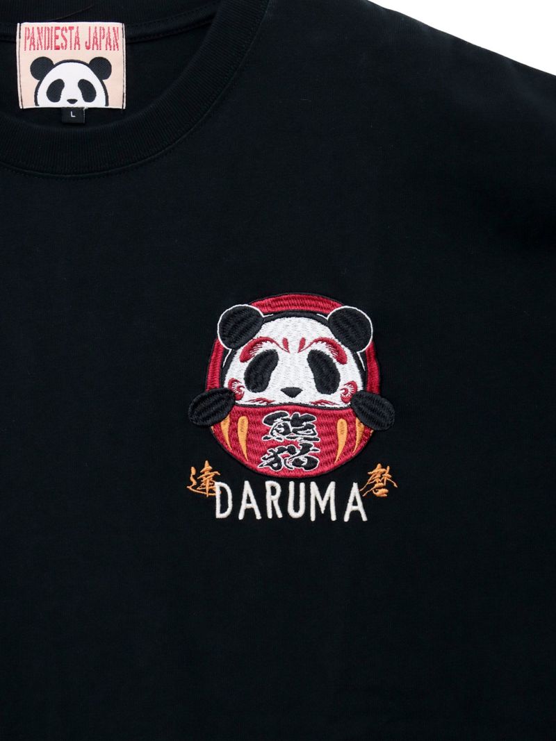 【PANDIESTA JAPAN】“熊猫大吉だるま”刺入りTシャツ