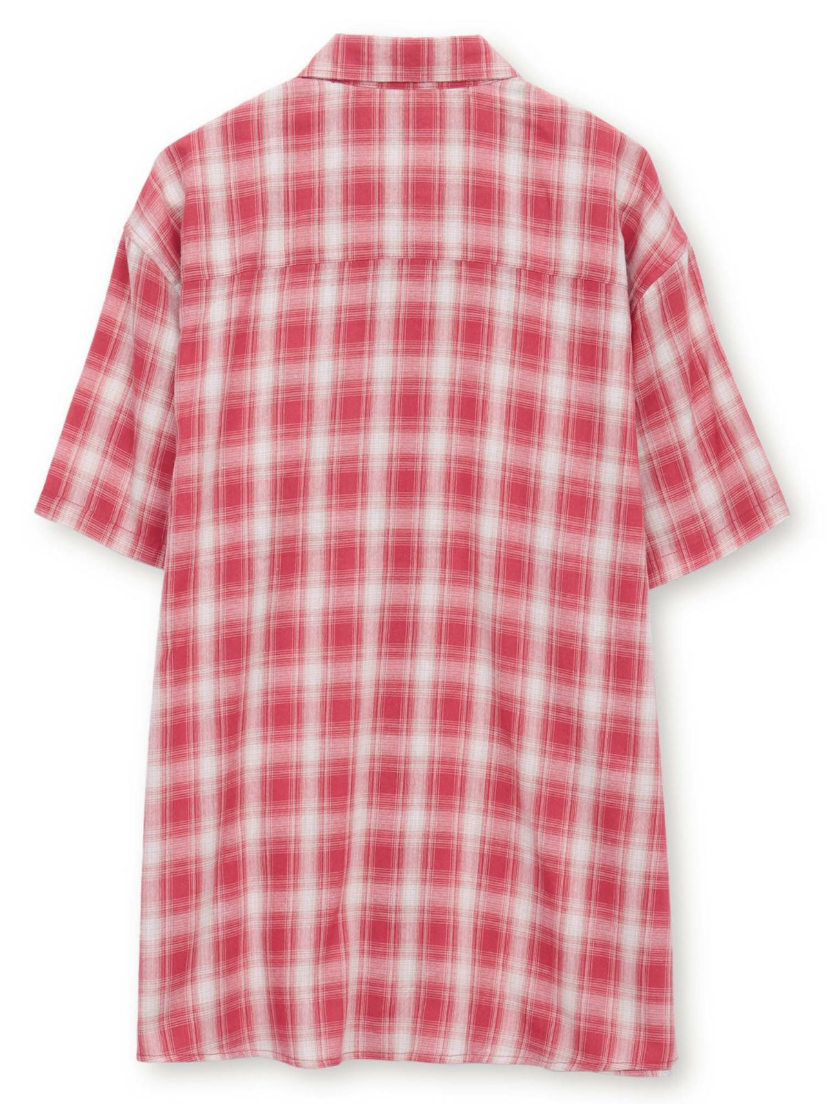 【moz】フード脱着 半袖チェックシャツ〔別注〕