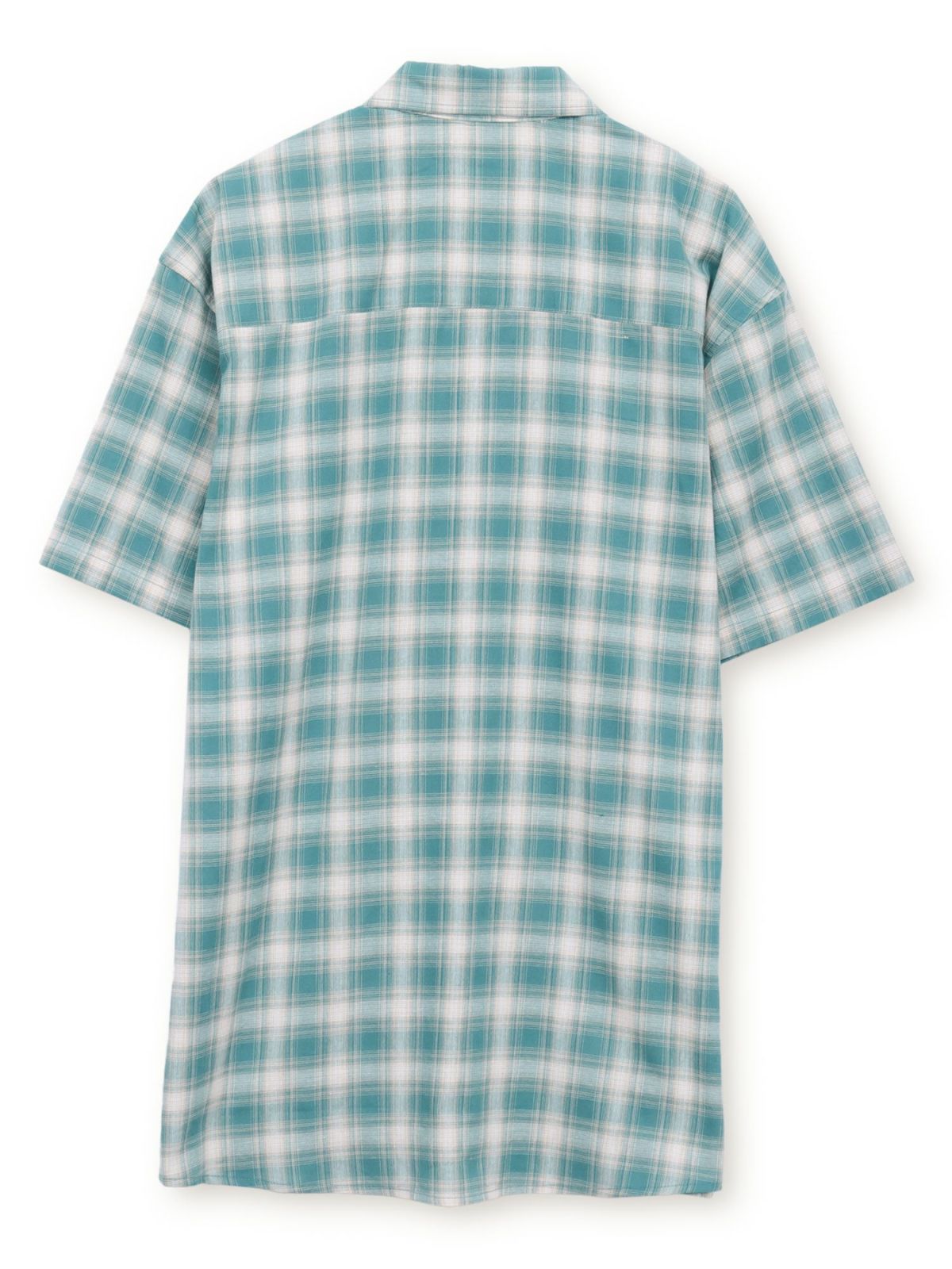 【moz】フード脱着 半袖チェックシャツ〔別注〕