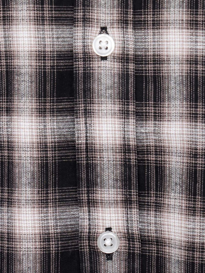 【moz】フード脱着 半袖チェックシャツ〔別注〕