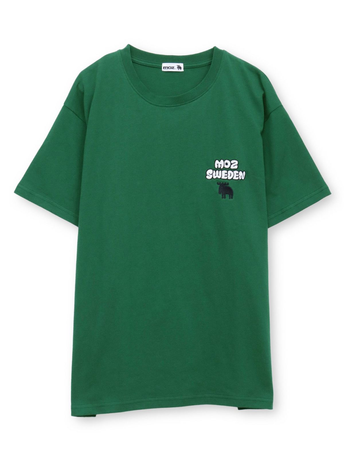  【moz】エルクネオンカラー刺繍入りTシャツ〔別注〕