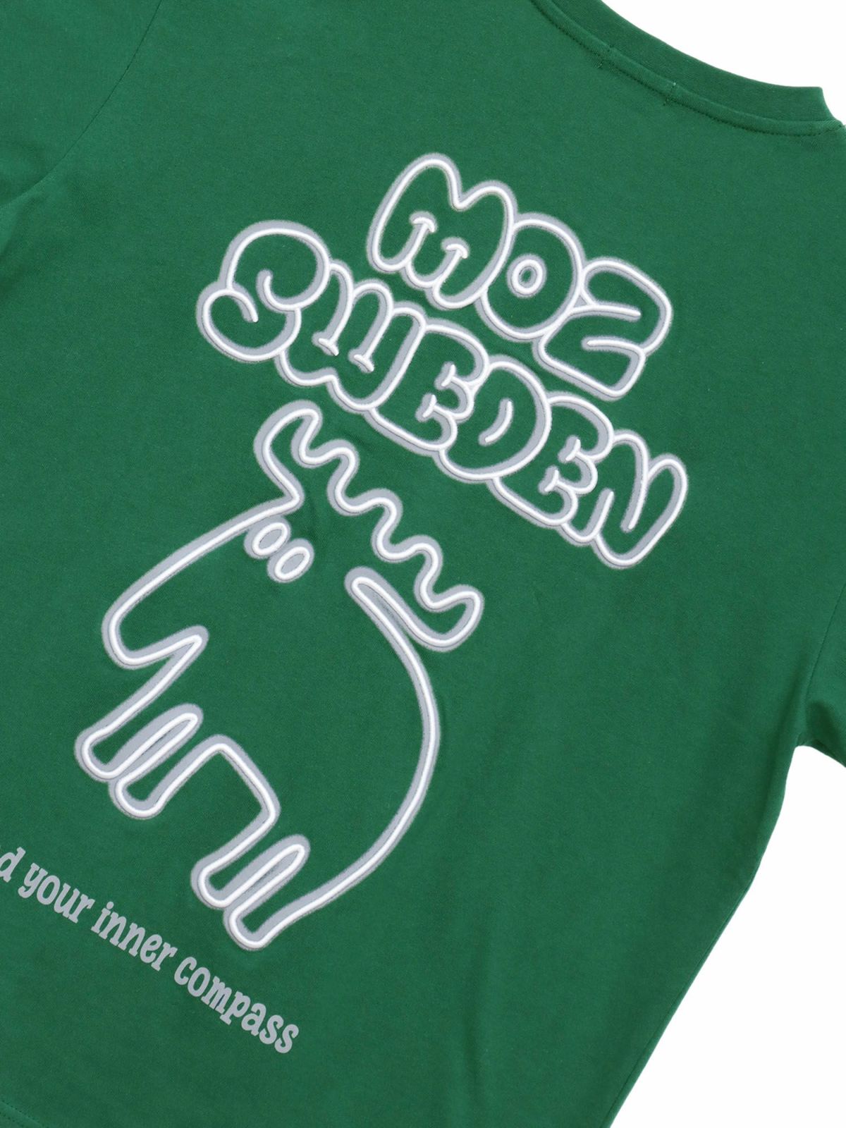  【moz】エルクネオンカラー刺繍入りTシャツ〔別注〕