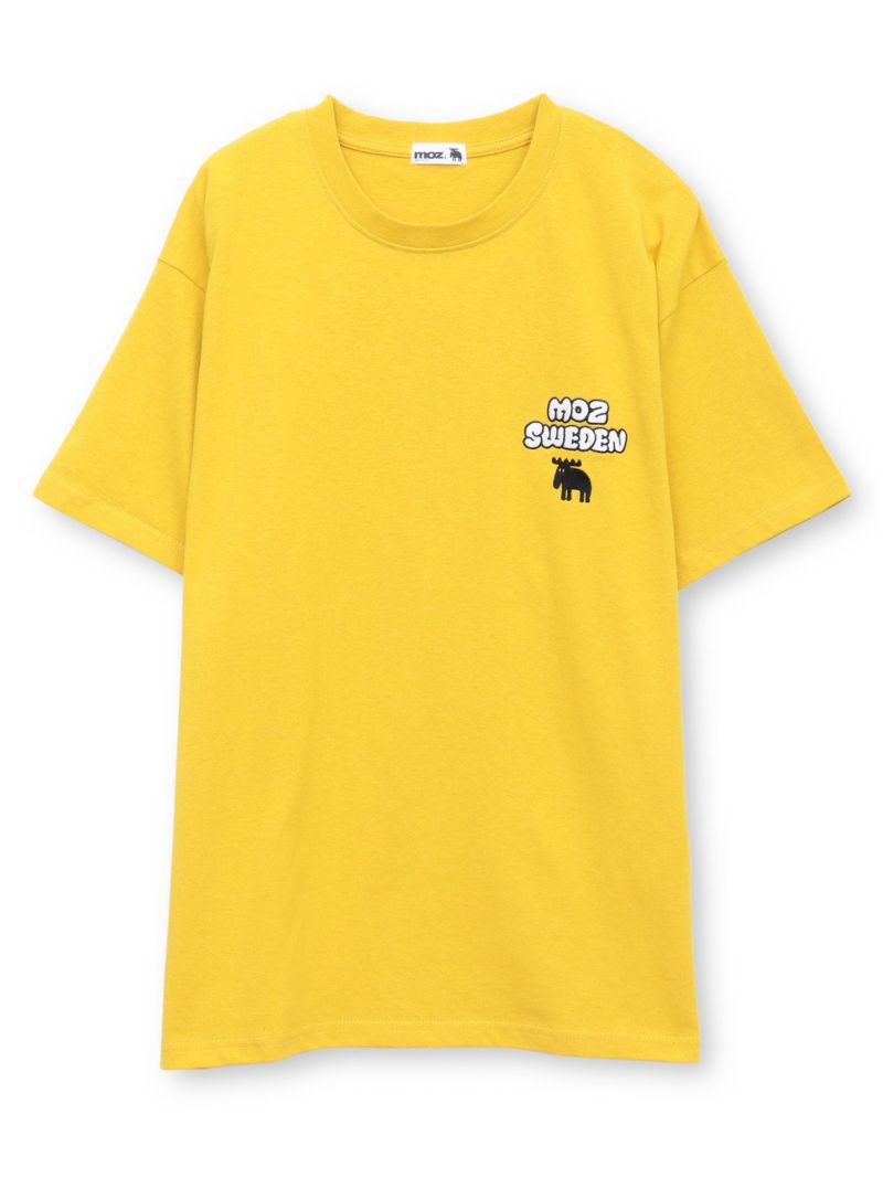  【moz】エルクネオンカラー刺繍入りTシャツ〔別注〕