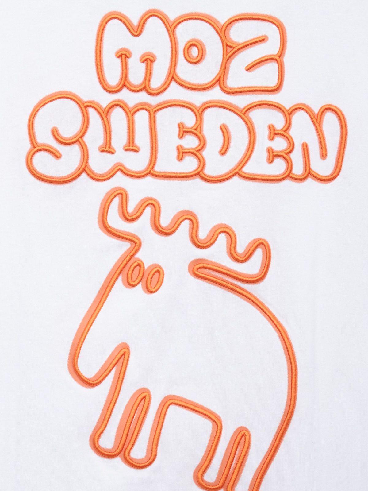  【moz】エルクネオンカラー刺繍入りTシャツ〔別注〕