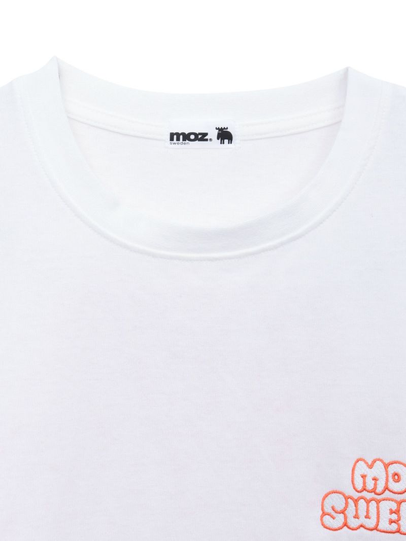  【moz】エルクネオンカラー刺繍入りTシャツ〔別注〕