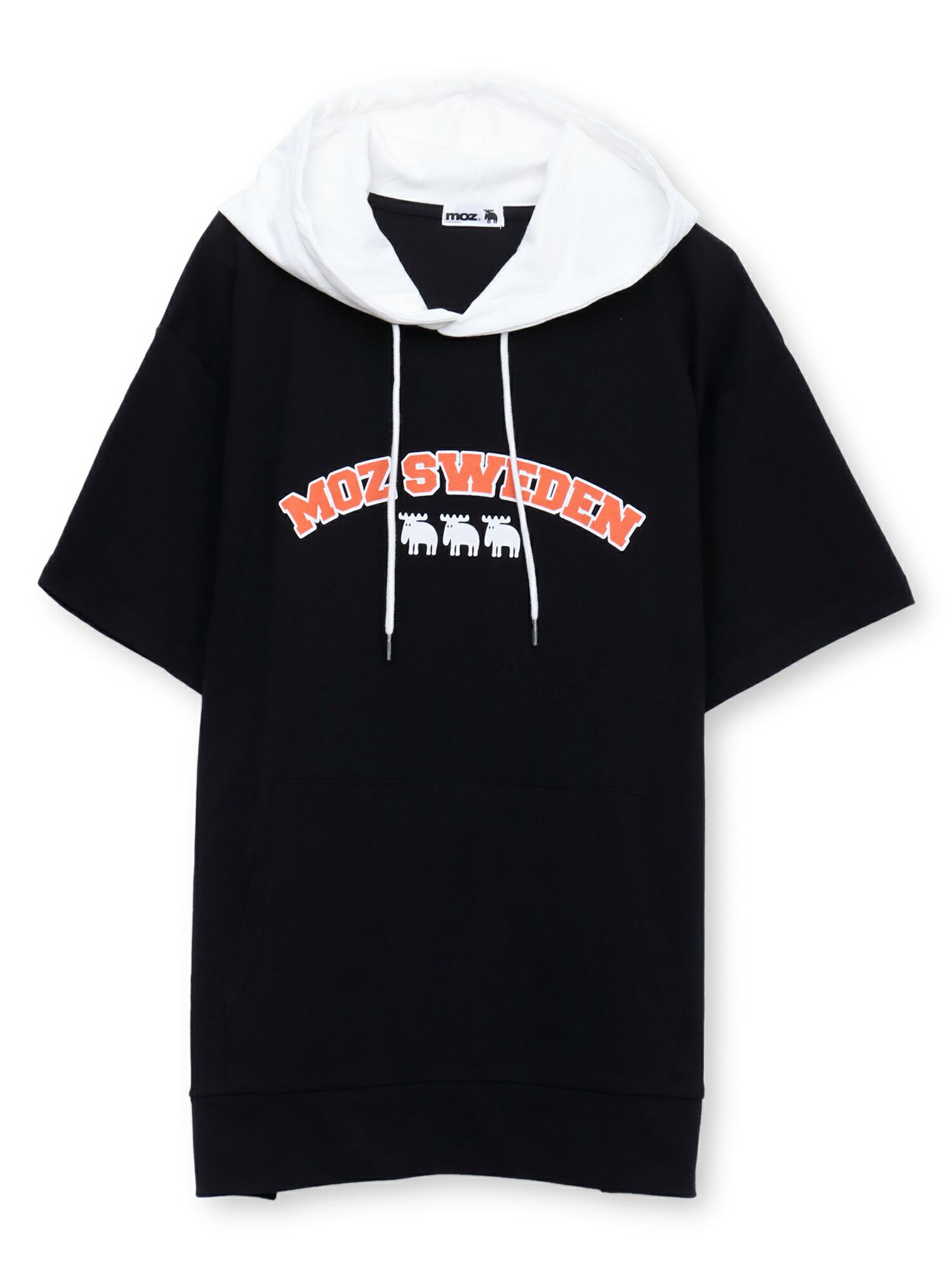 【moz】エルクロゴプリント 半袖Tパーカー〔別注〕