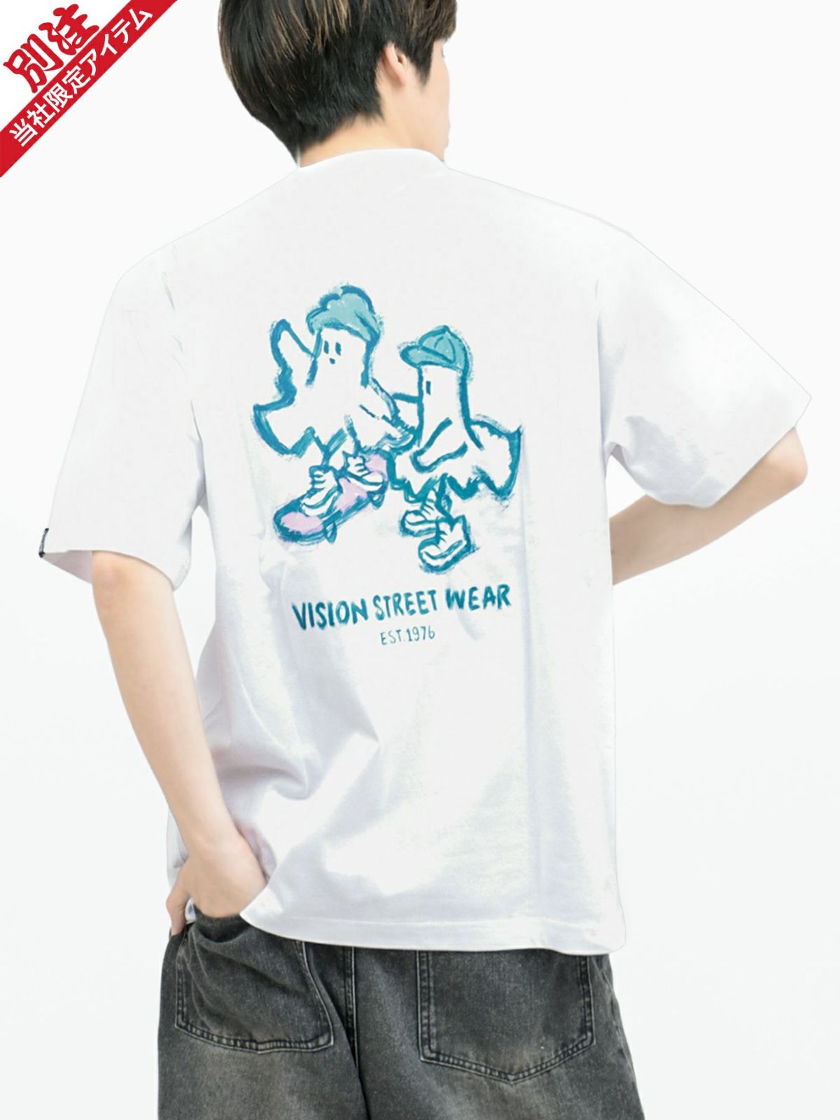 【VISION STREET WEAR】“Ghost Skate2”プリントTシャツ〔別注〕