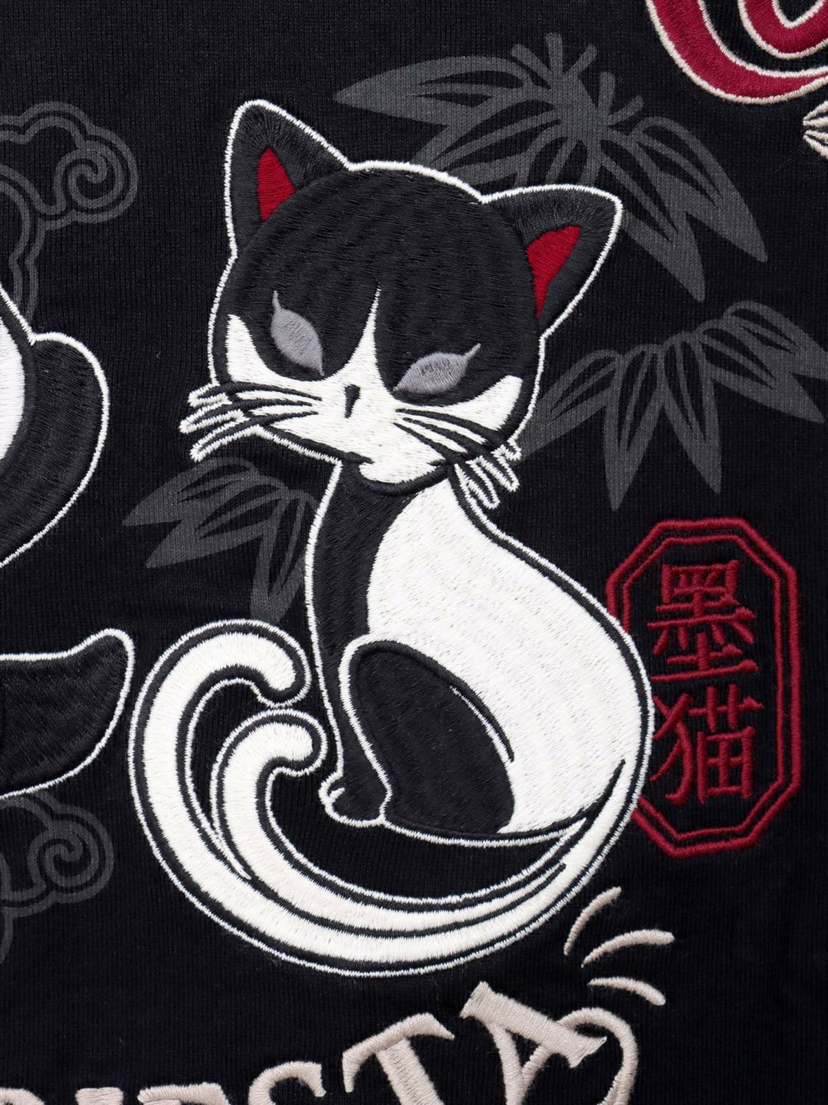  【SUMINEKO×PANDIESTA JAPAN】“墨パンダとハチワレ猫”刺繍入りTシャツ