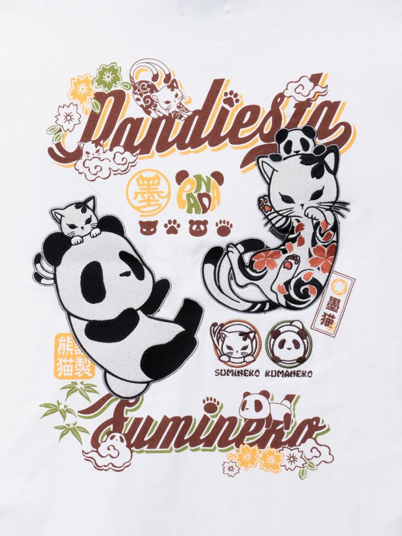  【PANDIESTA JAPAN×SUMINEKO】“仲良し”配色切替BIGシルエット 半袖プルパーカー