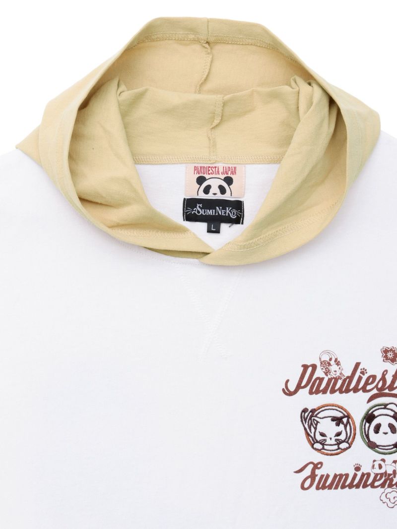  【PANDIESTA JAPAN×SUMINEKO】“仲良し”配色切替BIGシルエット 半袖プルパーカー