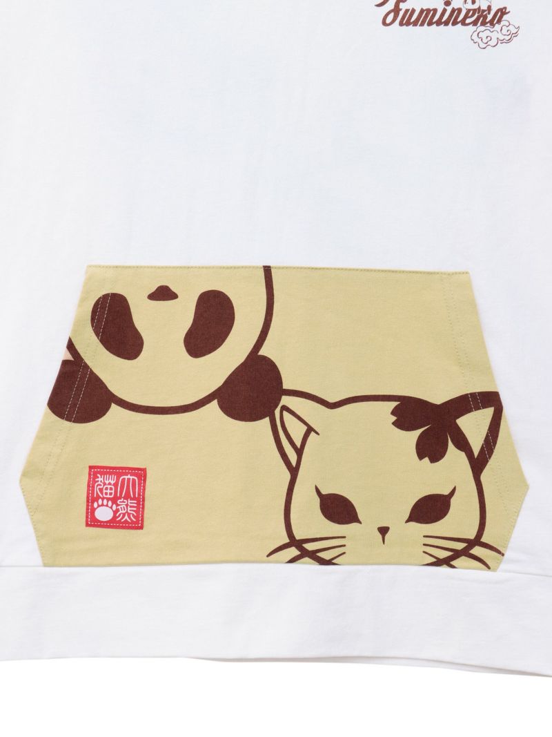  【PANDIESTA JAPAN×SUMINEKO】“仲良し”配色切替BIGシルエット 半袖プルパーカー