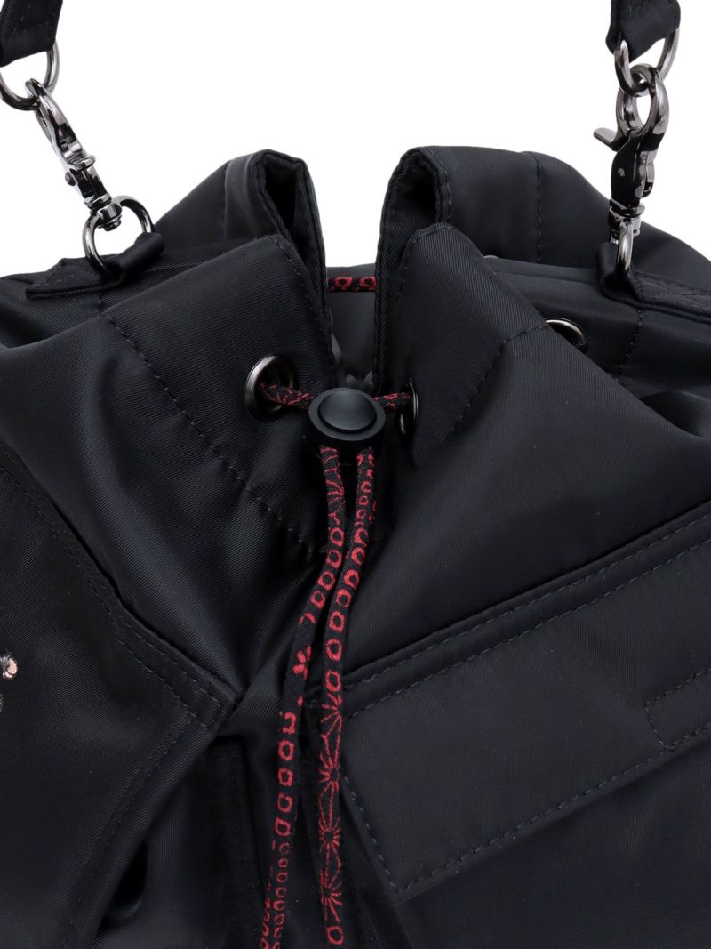 【雅結】桜刺繍 和生地遣い2WAY巾着ショルダーバッグ