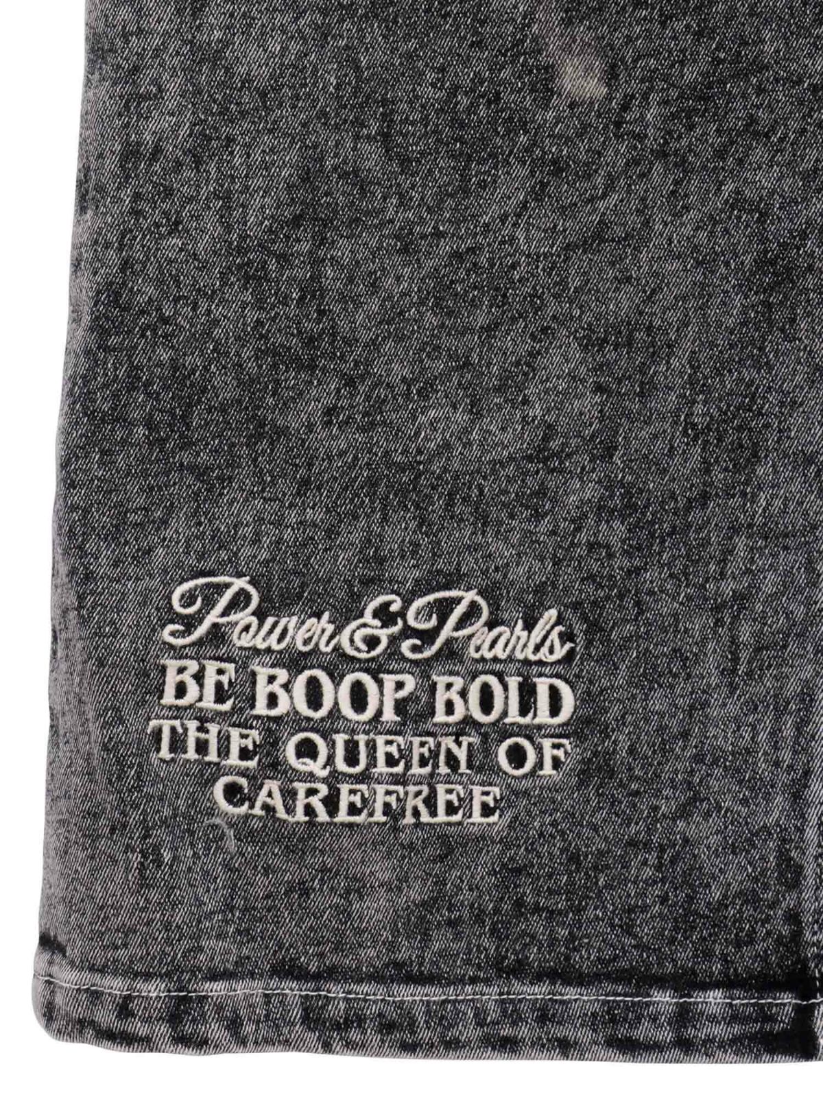 【The BRAVE-MAN×BETTY BOOP】総刺繍スリット デニムスカート