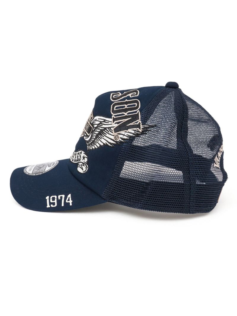 【VANSON】エンブレムウイング ツイルメッシュキャップ