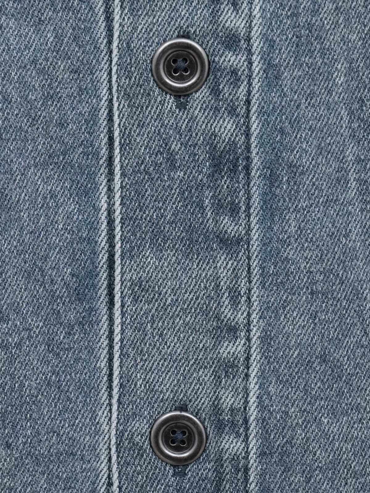  【DAZZLE】総刺繍 半袖デニムシャツ