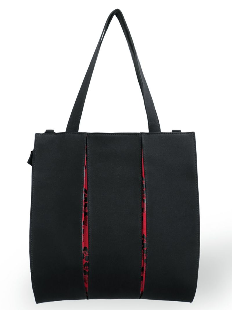 【雅結】桜刺繍 和生地切り替え2WAYタックトートバッグ